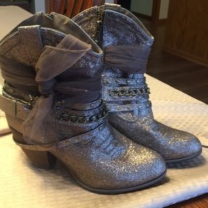 Brown Sparkle Booties from Buckle